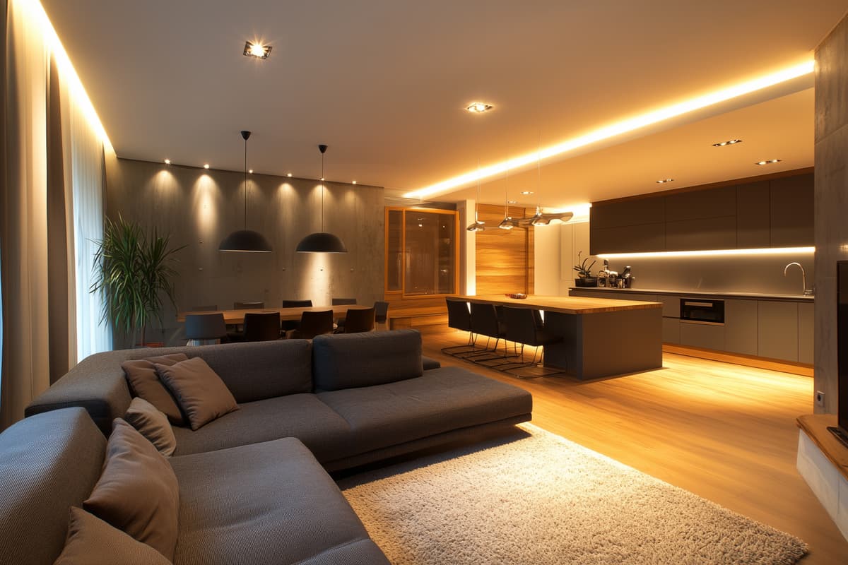 Open concept living room addition