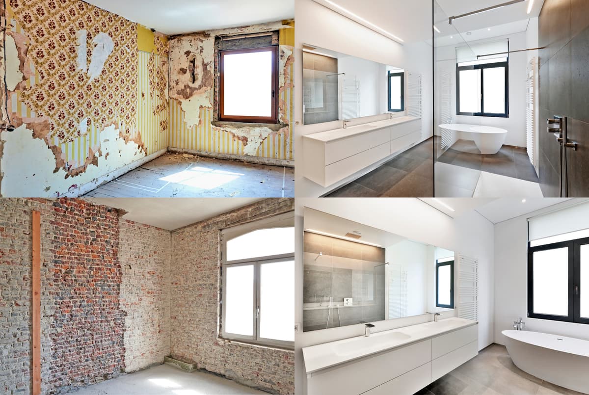 Bathroom with layered lighting and quiet fan