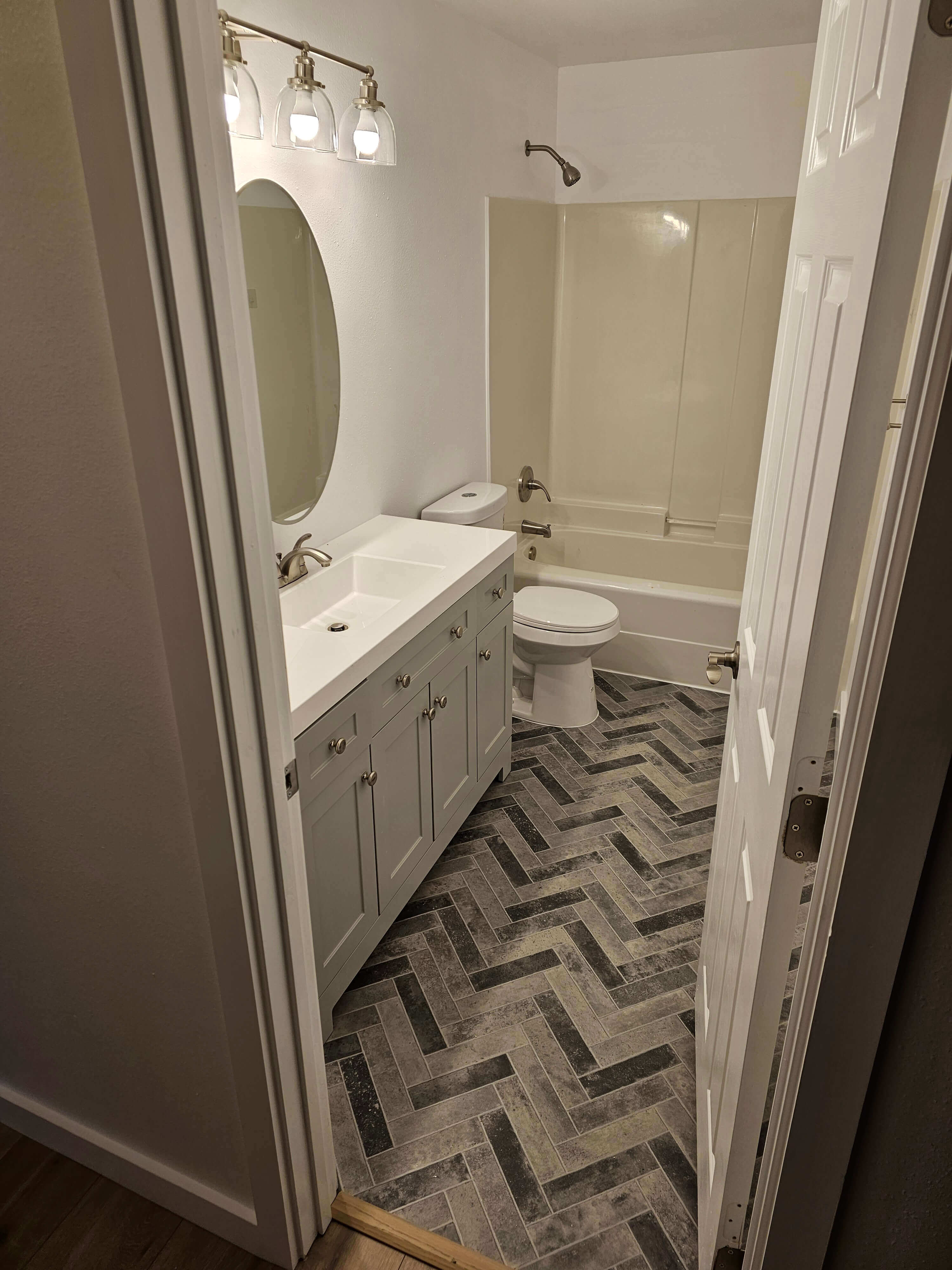 Custom tile installation in Spokane, WA with precision layout and clean lines